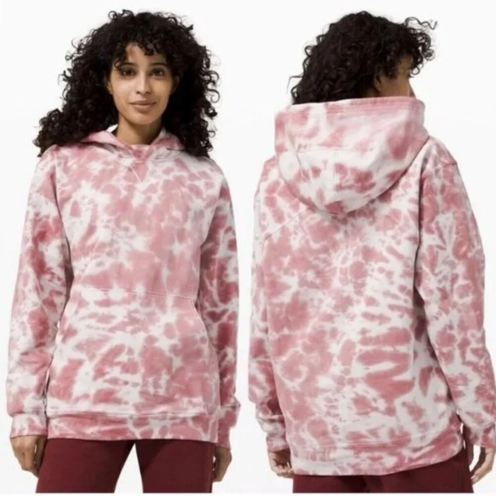 Lululemon All Yours Hoodie Tie Dye Fleece In Marmoleado Tie Dye Brier Rose 4